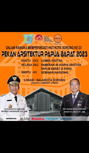 PEKAN ARSITEKTUR PAPUA BARAT 2023